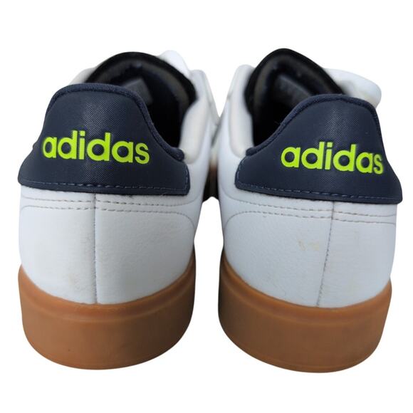Adidas VL Court 2.0 Mens Leather Skateboard Sneakers White Navy Blue Size 9 - Picture 4 of 7
